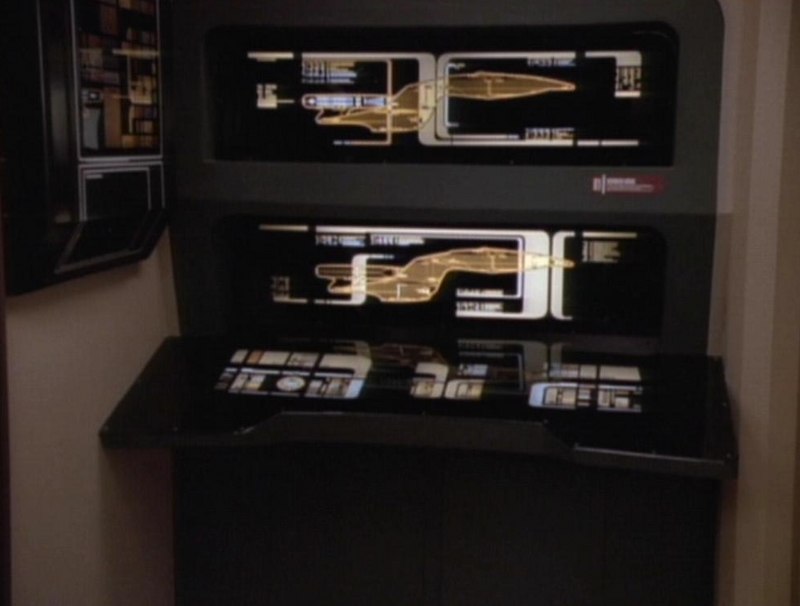 STAR TREK: TNG “ENTERPRISE-D SCHEMATIC LCARS PANEL” FROM "ALL GOOD THINGS…" 